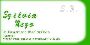 szilvia mezo business card